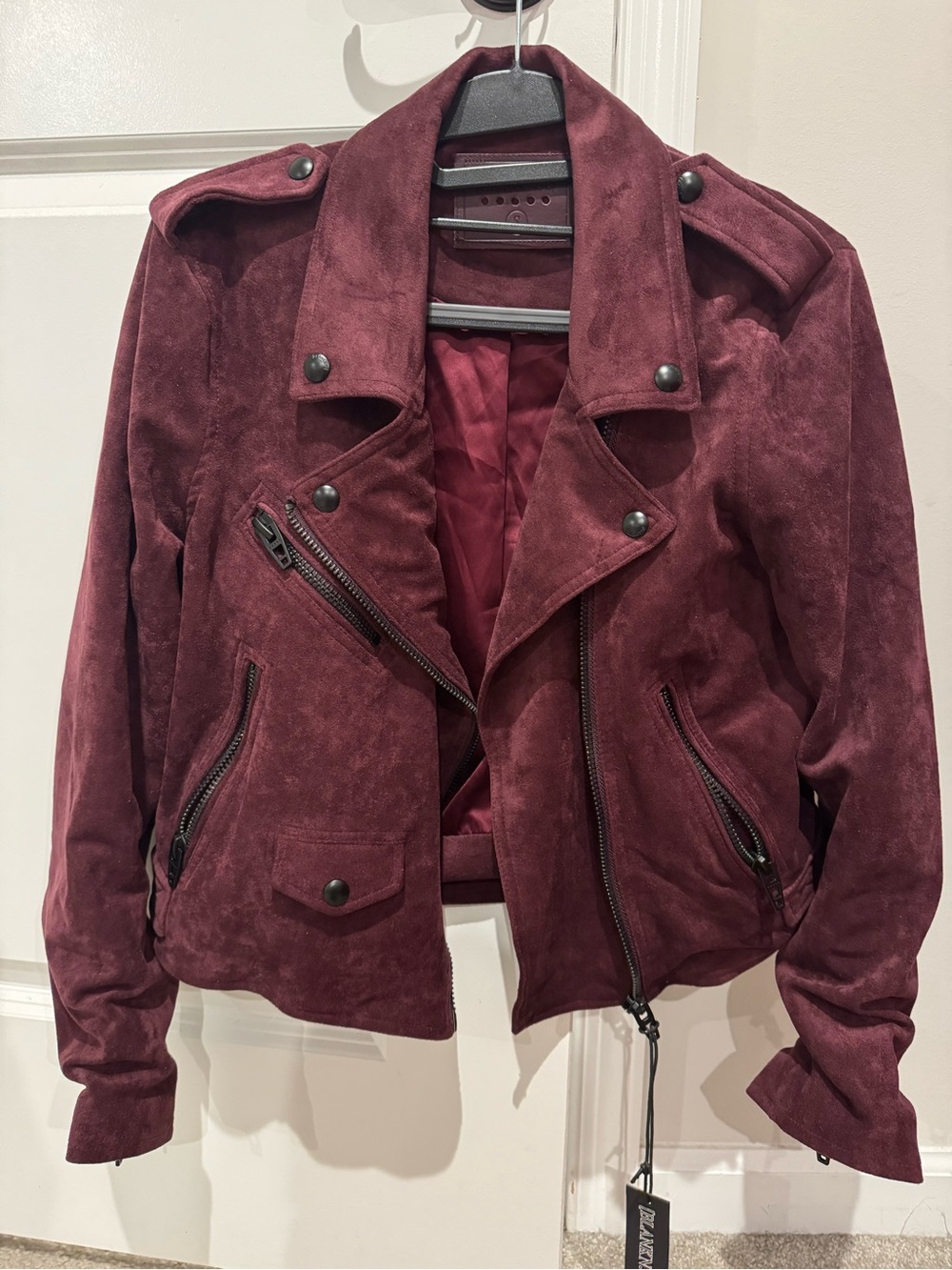 Women's Suede Moto Desert Wine Jacket